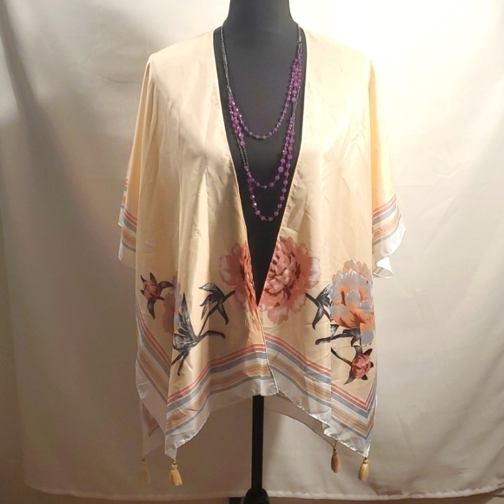 Vince Camuto Floral kimono swimsuit cover-up One size fits most